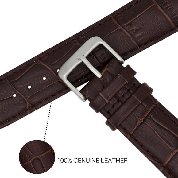 Brown Genuine Leather Replacement Watch Band - Quick Release- various sizes - Picture 2 of 5